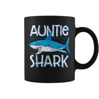 Auntie Shark T Family Matching Aunt Jawsome Coffee Mug | Mazezy