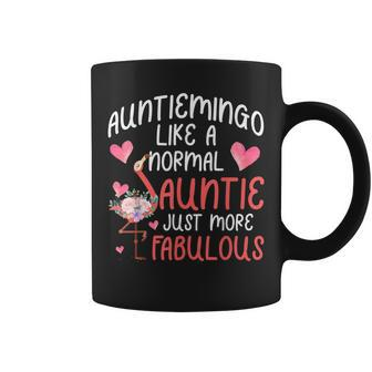 Auntiemingo Cute Auntie Flamingo Lover Girl Best Friend Bestie Funny Gifts Coffee Mug | Mazezy