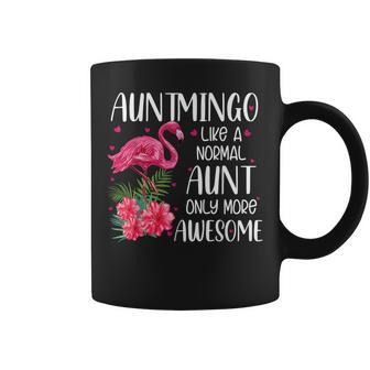 Auntmingo Like A Normal Aunt Funny Flamingo Lover Auntie Flamingo Funny Gifts Coffee Mug | Mazezy AU