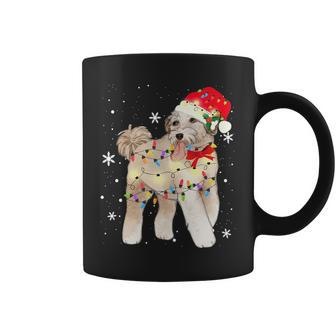 Aussiedoodle Dog Christmas Light Xmas Mom Dad Gifts Gifts For Mom Funny Gifts Coffee Mug | Mazezy
