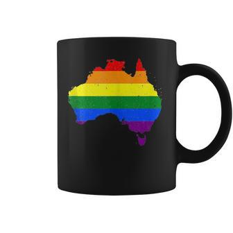 Australia Rainbow Gay Pride Colors Equality Gay Australia Coffee Mug | Mazezy