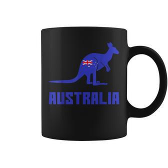 Australian Kangaroo Australia Flag Tourists Gift Idea Coffee Mug | Mazezy
