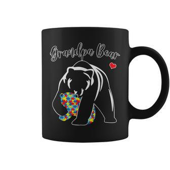 Autism Awareness Grandpa Bear Awareness Family Gifts Coffee Mug | Mazezy