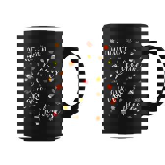 Autumn Leaves & Coffee Please Falling Leaves Coffee Drinker For Coffee Lovers Coffee Mug | Mazezy