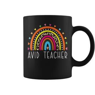 Avid Teacher Gifts Boho Rainbow Back To School Appreciation Coffee Mug - Seseable