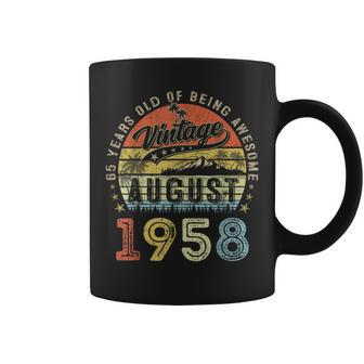 Awesome Since August 1958 Vintage 65Th Birthday Coffee Mug | Mazezy