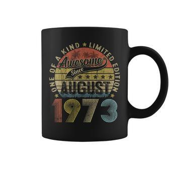 Awesome Since August 1973 Vintage Gift Men 50Th Birthday 50Th Birthday Funny Gifts Coffee Mug | Mazezy