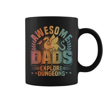 Awesome Dads Explore Dungeons Rpg Gaming & Board Game Dad Coffee Mug - Seseable