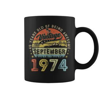Awesome Since September 1974 Vintage 49Th Birthday Coffee Mug | Mazezy