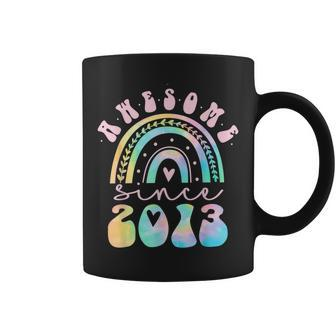 Awesome Since 2013 10 Year Old Rainbow Tie Dye 10Th Birthday Coffee Mug - Thegiftio UK