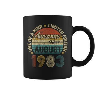 Awesome Since August 1983 Vintage Gift Men 40Th Birthday Funny Birthday Gifts Coffee Mug | Mazezy