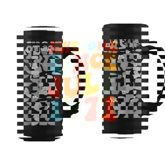 Awesome Since July 1971 Hippie Retro Groovy Birthday Coffee Mug - Seseable
