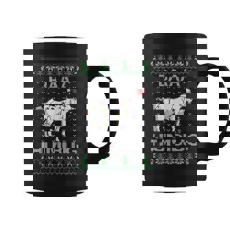 Baaa Humbug Goat Santa Hat Christmas Lights Ugly Sweater Coffee Mug - Seseable