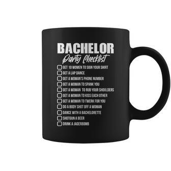 Bachelor Party Checklist Groom Groomsmen Stag Party Coffee Mug | Mazezy