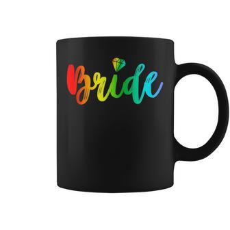 Bachelorette Gay Bride Rainbow Pride Engaged Party Coffee Mug | Mazezy
