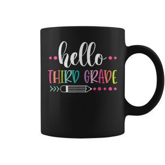 Back To School Hello Third 3Rd Grade Teacher Student Coffee Mug | Mazezy