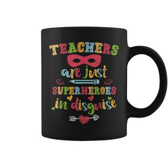 Back To School Teachers Are Superheroes Hand Drawn Coffee Mug - Monsterry