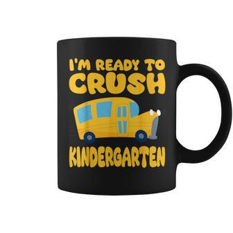 Back To School First Day Of Kindergarten School Bus Funny Coffee Mug | Mazezy
