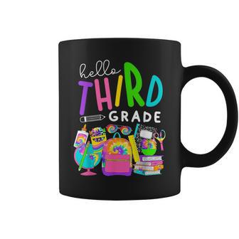 Back To School Hello Third 3Rd Grade For Kids Teacher Women Gifts For Teacher Funny Gifts Coffee Mug | Mazezy