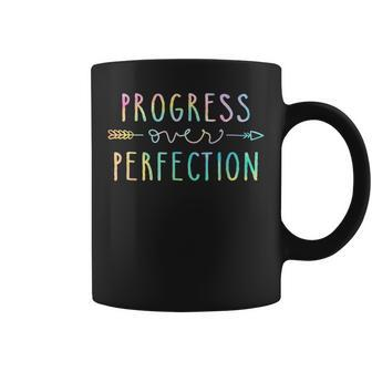 Back To School Progress Over Perfection Motivational Gifts Coffee Mug - Seseable