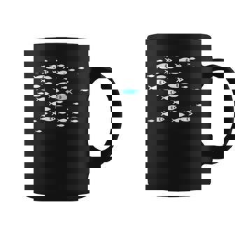 Backprint Fish Swim Against The Mainstream In The Sea Coffee Mug - Thegiftio UK