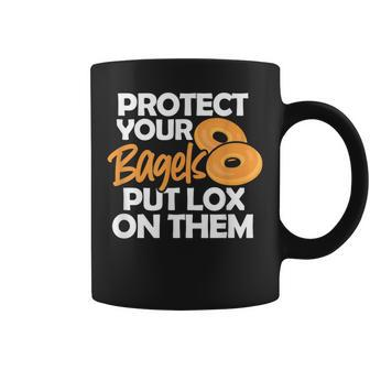 Bagel Protect Your Bagels Put Lox On Them Coffee Mug | Mazezy CA