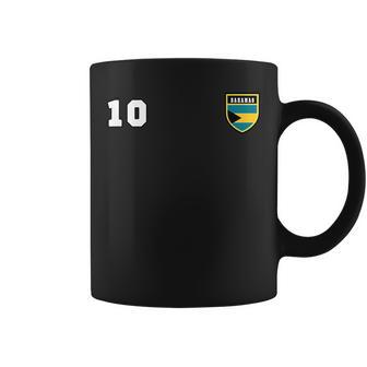 Bahamas Number 10 Soccer Flag Football Coffee Mug | Mazezy DE