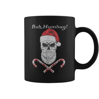BahHumbug Santa Sceleton Pirate Beard Christmas Coffee Mug - Monsterry UK