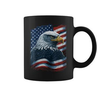 Bald Eagle Proud Patriotic American Us Flag 4Th Of July Coffee Mug