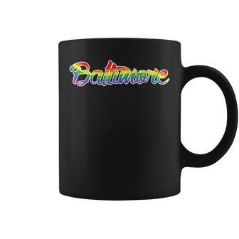 Baltimore Md Gay Pride Parade Classic Rainbow Flag Coffee Mug | Mazezy