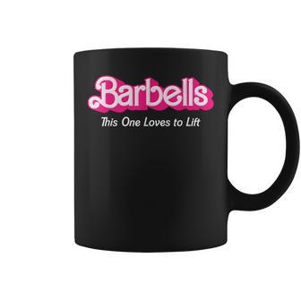 Barbells Pink Retro Workout Classic Girl Loves To Lift Gear Coffee Mug - Monsterry UK