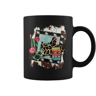 Barrel Racing Cheetah Print | Rodeo Cowgirl Cactus Design Gift For Women Coffee Mug - Thegiftio UK