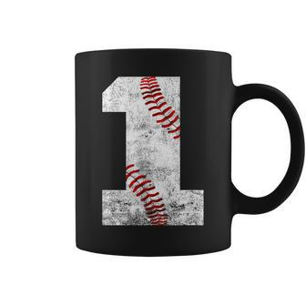 Baseball Jersey Number 1 Vintage 1St Birthday Coffee Mug | Mazezy AU