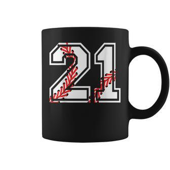 Baseball Number 21 Back For Player Team Gift Coffee Mug | Mazezy DE