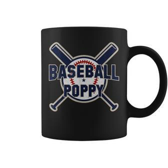 Baseball Poppy Softball Papa Funny Fathers Day Gift Grandpa Coffee Mug | Mazezy