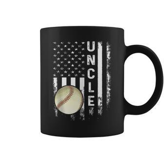 Baseball Uncle American Flag Vintage Christmas Xmas Coffee Mug | Mazezy