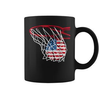 Basketball 4Th Of July American Flag Patriotic Men Boys Usa Coffee Mug | Mazezy