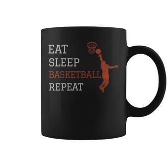 Basketball Coach Eat Sleep Basketball Repeat Basketball Coffee Mug | Mazezy