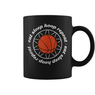 Basketball Motivation - Eat Sleep Hoop Repeat Coffee Mug | Mazezy DE