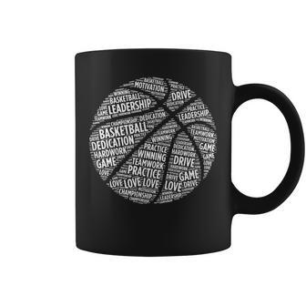 Basketball Motivational Word Cloud Funny Sports Coffee Mug | Mazezy