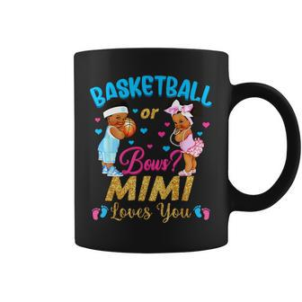 Basketball Or Bows Mimi Loves You Gender Reveal Pink Blue Coffee Mug | Mazezy