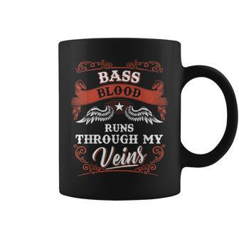 Bass Blood Runs Through My Veins Family Christmas Coffee Mug - Seseable