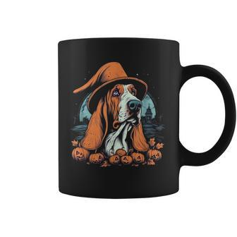 Basset Hound Witch Halloween Costume Dog Lover Puppy Coffee Mug - Seseable