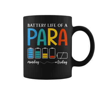 A Battery Life Of Paraprofessional Paraeducator Teacher Coffee Mug | Mazezy