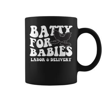 Batty For Babies Labor And Delivery Halloween L And D Nurses Coffee Mug - Monsterry