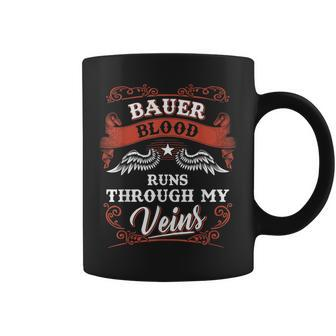 Bauer Blood Runs Through My Veins Family Christmas Coffee Mug - Seseable