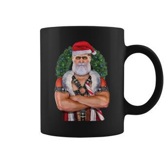Bdsm Leather Daddy Santa Gay Pride Christmas Holiday Coffee Mug | Mazezy