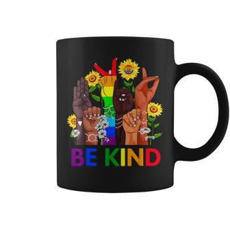 Be Kind Rainbow Sign Language Lgbt Pride Equality Kindness Coffee Mug - Thegiftio UK