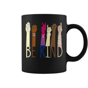 Be Kind Sign Language Hand Talking Lgbt Bisexual Pride Asl Coffee Mug | Mazezy UK