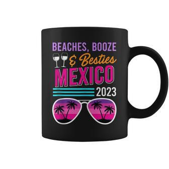 Beaches Booze Besties Mexico Vacation Spring Break Coffee Mug - Seseable